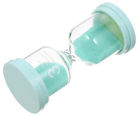 OFFSCH Compact Portable Sandglass Timer 1/3/5/10 Min Decorative for Boys and Girls' Brushing for Home Office Decor (glass Timer Decorative Timing Tool)