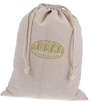 Cabilock Leinen Brotbeutel Ungebleicht Kordelzugbeutel Wiederverwendbare Brot Tasche Hausgemachte Brot Lagerung Beutel Für Lebensmittel Aufbewahrung