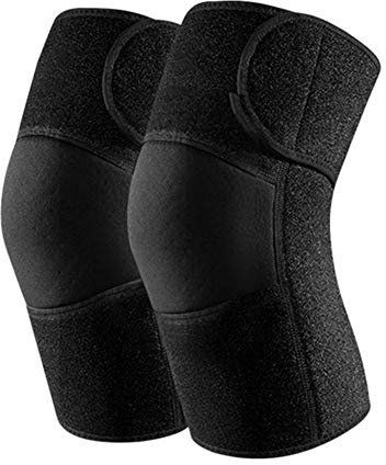 SDGBCXD, 1 Pair Self-Heating Knee Pads, Tourmaline Self-Heating Knee Brace, for Running, Work Out, Arthritis, Joint Pain Relief,Red,Self-heating knee pads(Black)
