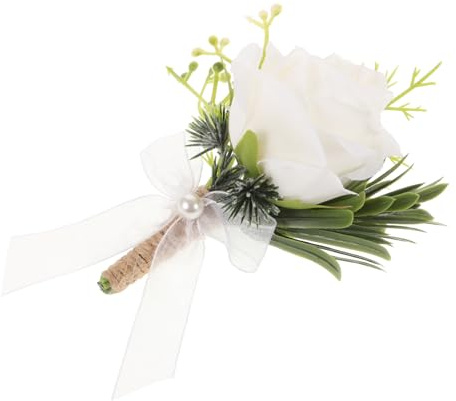 GRIRIW Hochzeitsanstecker Für Bräutigam Künstliche Blumendekoration Elegante Corsage Für Herren Für Hochzeiten Fotoshootings Und Feierlichkeiten Langlebig Und Leicht Anzubringen