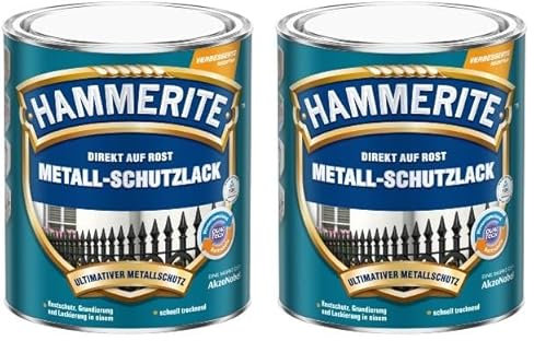 Hammerite METALLSCHUTZLACK MATT WEISS 750ml (Packung mit 2)