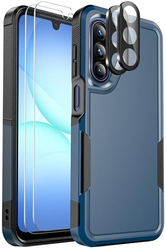 Ezanmull Custodia per Samsung Galaxy A17 5G, Protezione Militare, 4.5m, Vetro Temperato, Blu