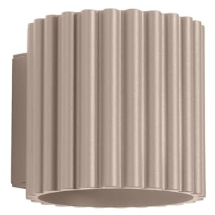 Sollux Lighting Vägglampa inomhus - Vägglampa i aluminium - 1 ljuskälla - LED-lampa - Taupe Aura