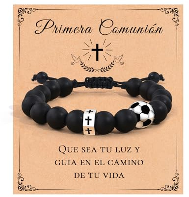 VU100 Regalos Comunion Niño Niña, Regalos Primera Comunion Niño Niña Recordatorios Comunion Originales Pulsera Comunion Niños Niñas Hombre Pulsera Cruz Ajustable