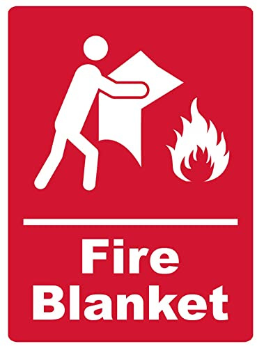 Brandfilt varningsskylt vägg metallskylt plakat tenn metallaffisch för köksskjul garage restaurang S