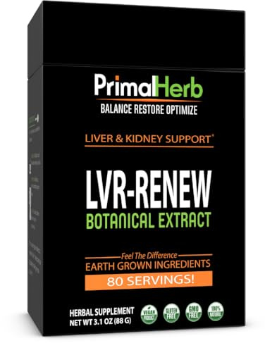 Liver Support Supplement | Cleanse, Detox & Repair | Primal Herb | Turkey Tail, Milk Thistle, Poria, Dandelion Root, Schisandra, Reishi Spores | Herbal Extract - 80 Servings - Plus Bamboo Spoon