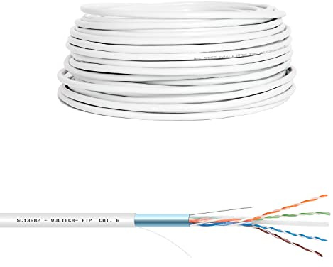 Vultech SC13602-50 Netzwerkspule LAN Cat6 FTP 50m 23AWG Cat6