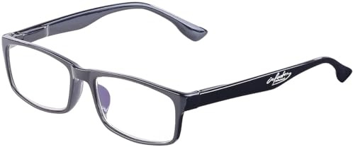 infactory PC Brille mit Sehstärke: Augenschonende Bildschirm-Brille mit Blaulicht-Filter, +1,0 Dioptrien (Computerbrille mit Sehstärke, Bildschirmbrille mit, schonen)