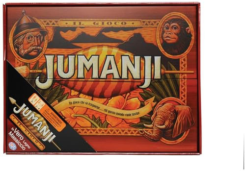 Cardinal Games 6045571 Deluxe Jumanji aus Holz - Klassisches Retro-Spiel aus den 90ern, italienische Sprache