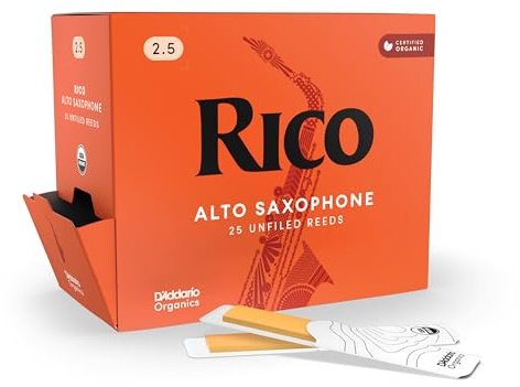 Rico Organic Altsaxophonblätter, Stärke 2.5, 25er Pack