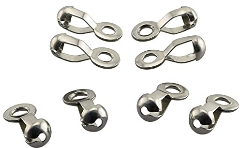Longdex Ball Chain Pull Loop Connectors 20PCS Silver Ceiling Fan Lamp Pull Loop Stainless Steel Chain Connectors 4.5mm