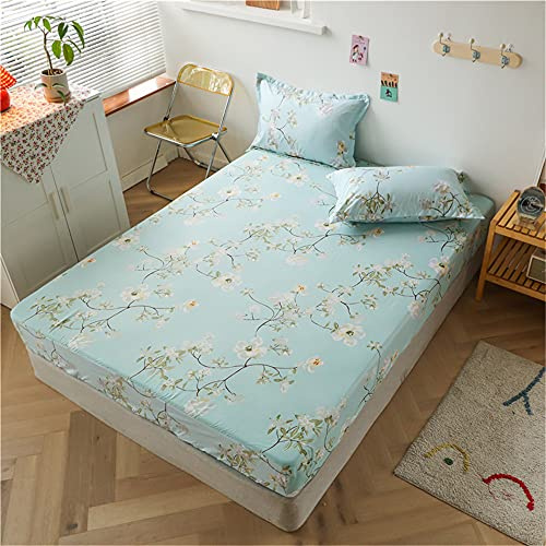 Morbuy Lenzuolo sotto con Angoli Singolo/Matrimoniale, Elastici Poliestere Microfibra profondità 30cm - Vari Colori e Taglie Letto Singolo (Prugna Bianca,180x200+30cm)