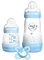 MAM Starter Set of 2 Easy Start Anti-Colic Baby Bottles, 130 ml and 260 ml with SkinSoftTM Silicone Teat, with Start Nano Pacifier, 0+ Months, Light Blue