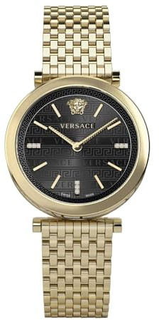 Versace Damen Armbanduhr V-Twist 36 mm Armband Strap Armband Edelstahl VELS01119