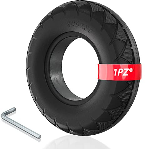 1PZ F3T-2X5 Vollgummireifen 200x50 für elektrische Roller Solides Rad 8x2 für Elektroroller Ersatz für E-Scooter Razor e100 e125 e200 ePunk & Dune Buggy Crazy Cart PowerRider 360 eSpark Power Core