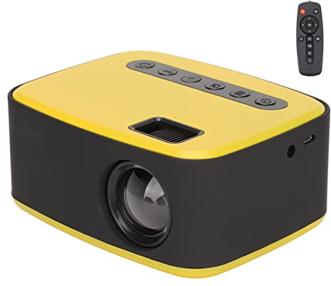 ciciglow Mini Proyector, 500lm Proyector Portátil 1080P Proyector de Película LED Proyector de Video para TV PC Laptop Smartphone con Entrada HDMI USB AV y Altavoz de 2W