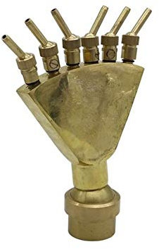 LRJSKWZC Gartenbewässerungsnebeldüse Mit Ventil Garten Landschaft Teich Sprinkler Messing-justierbarer 1.5 Phoenix-Endstück-Shaped Brunnen Spray-Kopf Scattering Düsen
