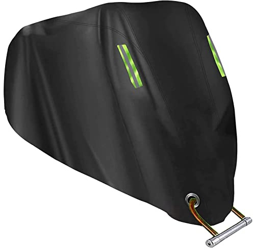 Motorcycle Cover All Season,Universal Weather Quality Waterproof Sun Outdoor Protection Scooter Shelter Tear Proof Night Reflective & Lock-Holes Storage Bag Fits up to 97 Motorcycles