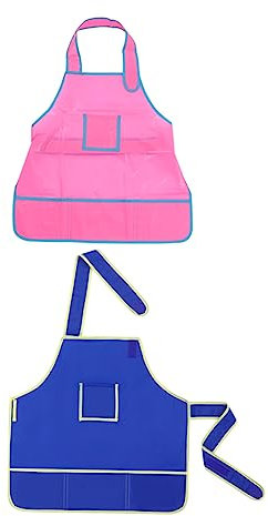 BESTonZON 2st Kindergarten Malkleidung Kinder Zeichnen Kittel Kochschürze Für Malkittel Schulkunstschürzen Füttern Kittel kittel Polyester Wasserdicht Baby Malen