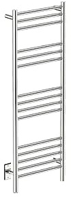 Natural 15 Bar 17inch Straight Heated Towel Rack with PTSelect Switch - Polished Stainless Steel