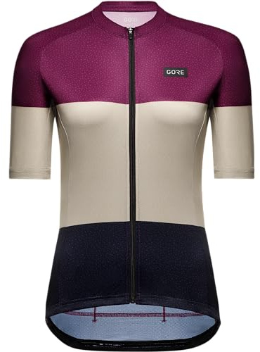 GORE WEAR Breathable Women's Cycling Jersey, Spirit Stripes, Fast Moisture Wicking, Unique Design, Short Sleeve Cycling Jersey
