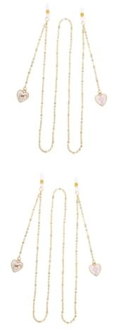 VALICLUD 2stücke Brillenhalter Kette Mit Kreuz- Strapazierfähiges Umhängeband Für Brillen Modische Brillenkette Für Sonnenbrillen Und Lesebrillen Sicherer Halt Bei Aktivitäten