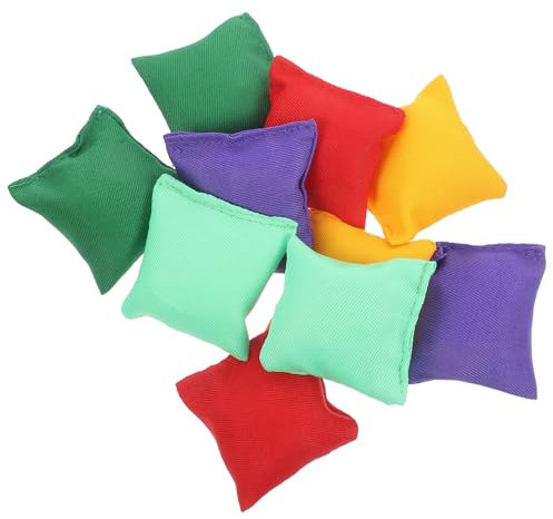 UPKOCH Nylon-Sitzsäcke 10 Stück Cornholes-Sitzsäcke Bunte Mini-Sitzsäcke Sackwurf-Sitzsäcke Outdoor-Familienspiele Für Handwurfspiele Partyspiel-Versorgung