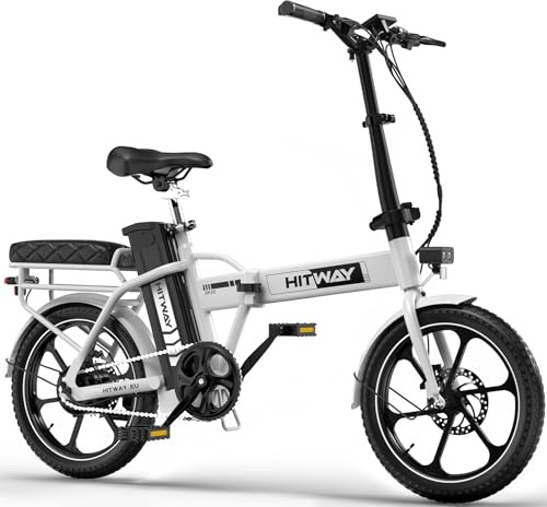 HITWAY Elektrofahrrad, 250W Motor E Bike, 36V 13Ah Lithium Batterie, 50-100KM, Faltbares Fahrrad Design Pedelec, 16 * 2.4 Reifen-BK5SL