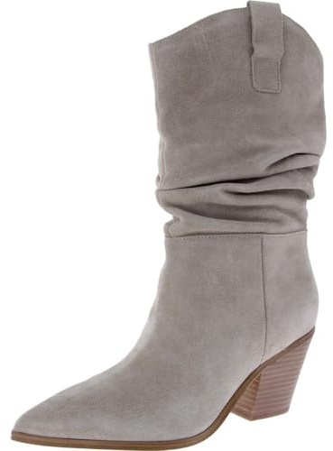 Nine West Botas Kadon de media pantorrilla para mujer, Taupe Suede 240, 38.5 EU