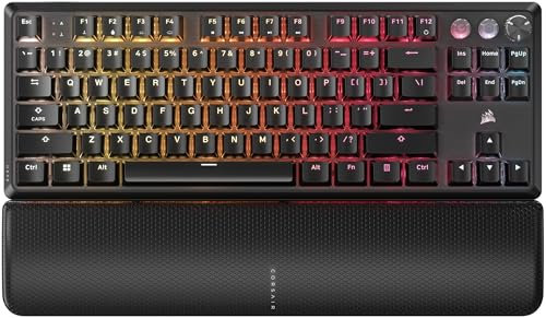 Corsair K70 PRO TKL RGB Tastiera da gioco magnetica e meccanica cablata – Switch MGX Hyperdrive pre-lubrificati, trigger rapido ad effetto Hall, 8000 Hz Hyper-Polling, QWERTY NA, nero
