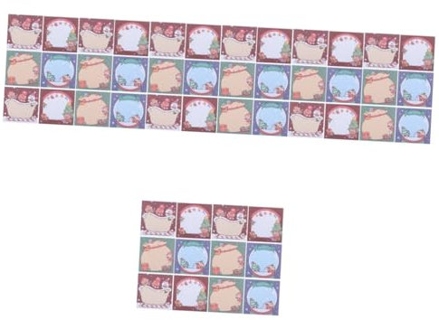 STOBOK 48stücke Weihnachts-sticker-notizen Kreative Abreißbare Memo-notizen Für Festliche Dekoration Und Organisation Für Schüler Zu Weihnachten