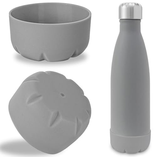 Linkidea - Pack de 2 fundas para botellas de agua compatibles con botellas de cola ORIGINAL, BJPKPK y MIRA Cascade de 17 oz (gris)