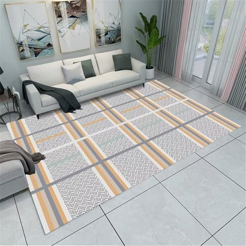 RUGMRZ Kinderzimmer Teppich Rund Geometrisches, Modernes, Rutschfestes Wohnzimmer-Sofa, Schmutzabweisend, Dekorativ, Kurzer Flor Area Rug Mehrfarbig Flokati Teppich Mobel Fur Wohnzimmer Kinderzimmer