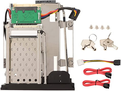 Bay Boîtier pour disque dur interne 2,5 3,5, remplaçable à chaud, vitesse de transfert de 6 Gbit/s, bonne dissipation de la chaleur, design sans plateau pour un accès facile aux données