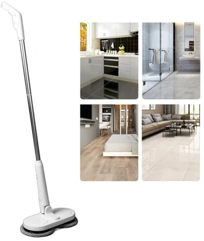 Lavapavimenti Elettrico per la Pulizia dei Pavimenti, Lavapavimenti Senza Fili con Lavapavimenti a Doppia Rotazione, Macchina Lavapavimenti in Legno Duro, Lavapavimenti Elettrici