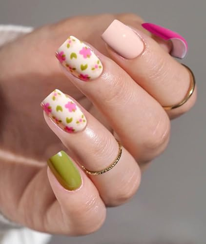 JMEOWIO Blume Nagelfolie UV Härtend Gel Nagel Strip Sticker