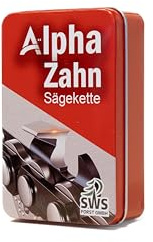 3 Stück Alphazahn Sägekette 3/8 1,3mm Länge und Treibgliederzahl selbst auswählen in Metallbox zur sicheren Aufbewahrung (3er Set 40 Treibglieder)