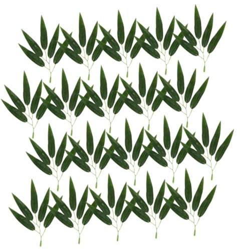 Didiseaon 30pcs Realistic Faux Bamboo Leaves Bamboo Leaves Artificial Decorations for Party