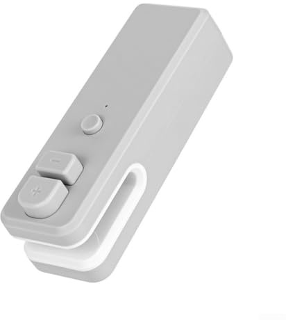 Mini scellant de sacs à refermer rapidement avec cutter - Outil de cuisine parfait pour la conservation des collations (gris)