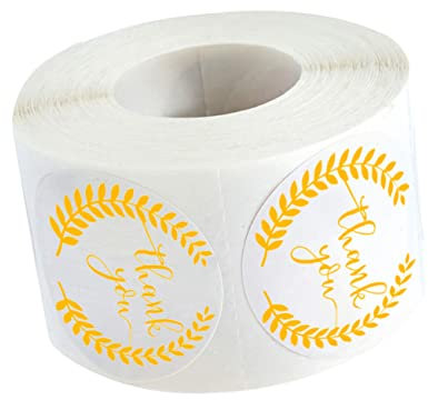 Housoutil Aufkleber Dankeschön Selbstklebende Geschenketiketten Mit Goldprägung Pro Rolle Kreative Etiketten Für Geschenkschachteln Und Süßigkeitentüten