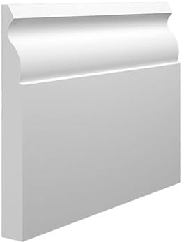 Ogee 1 MDF Skirting Board - 195mm x 18mm x 4200mm, White Primed (Pack of 4)