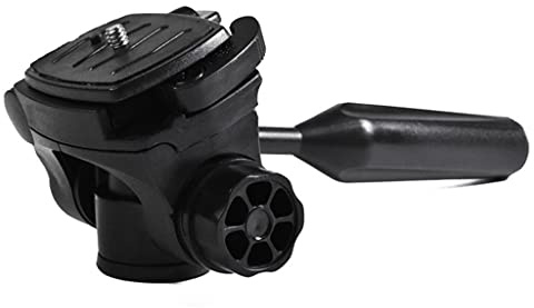 Stativ-Schwenkkopf für Kopfdrehung, 90° neigbar, 3-D-Stativ für Kopf 3/8-Zoll-Gewinde, 1/4-Zoll-Einbeinstativ