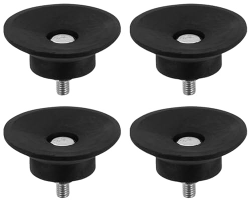 DIYEAH 4pcs M8 Thread Rubber Anti-vibration Pads Shock Absorbing Vibration Isolator Feet for Industrial Equipment and Furniture