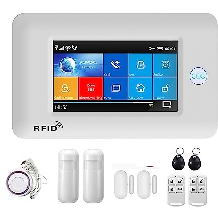 Home Security WiFi 3G Alarm System Remote Control RFID Card Arm Disarm Burglar Security Alarm Smart Home(C.)