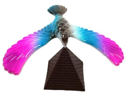 Licsaliwe Balancing Bird Toy, Plastic Fun Stress Relief Desk Toy with Pyramid Stand, Finger Balance Decor
