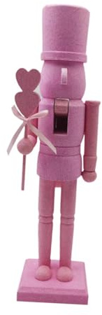 FytStycale Statuette di Schiaccianoci in Legno per Natale, Bomboniere per Feste, Decorazioni per Tavoli E Caminetto, Rosa