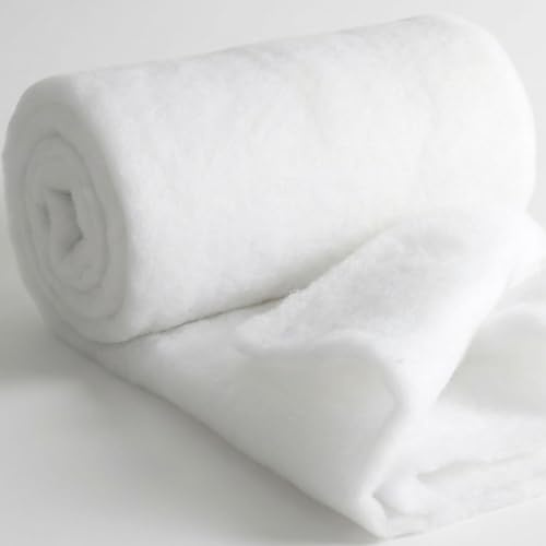 wollyflaushi Volumenvlies 250g/m² Meterware 150 x 100 cm (BxL) Polstervlies | Bastelvlies 25mm dick , atmungsaktiv & formstabil, zuschneidbar für Nähen, Quilten, Kissen, Decken & DIY