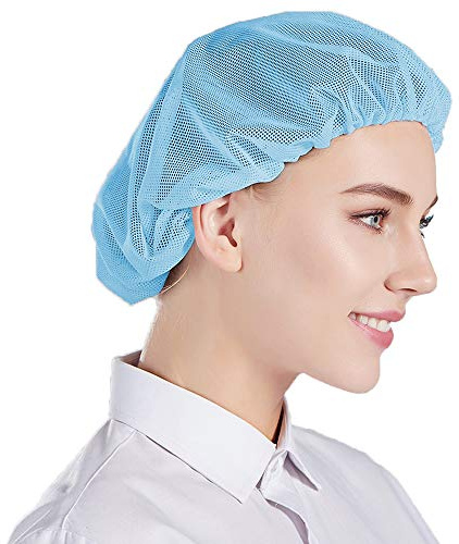 Nanxson Unisex 5 Stück Haarnetz Elastische Waschbar Kochmütze Netzkappe | wiederverwendbare Arbeitsmütze atmungsaktiv Staubmütze für Küche, Nahrungsmittelfabrik, Restaurant