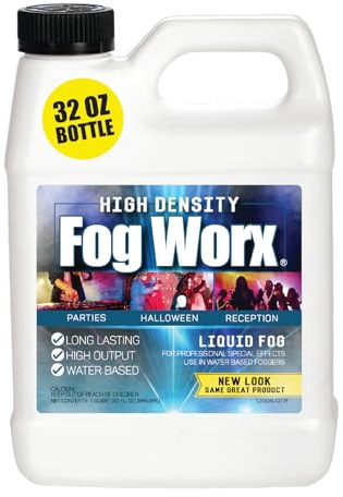 Sanco Industries Fogworx Extreme dimma juice med hög densitet, lång livslängd, hög prestanda, luktfri, vattenbaserad, 32 ounce för 400 W till 1 500 W HD-maskin