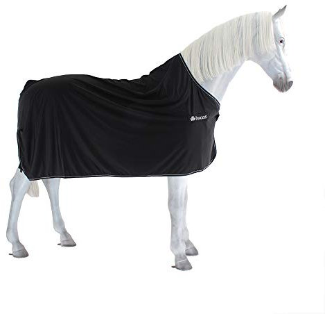 Bucas - Pferdedecke - Bucas Abschwitzdecke/Paradedecke/ Transportdecke Panel Prize Cooler Schwarz/Grau - 145cm